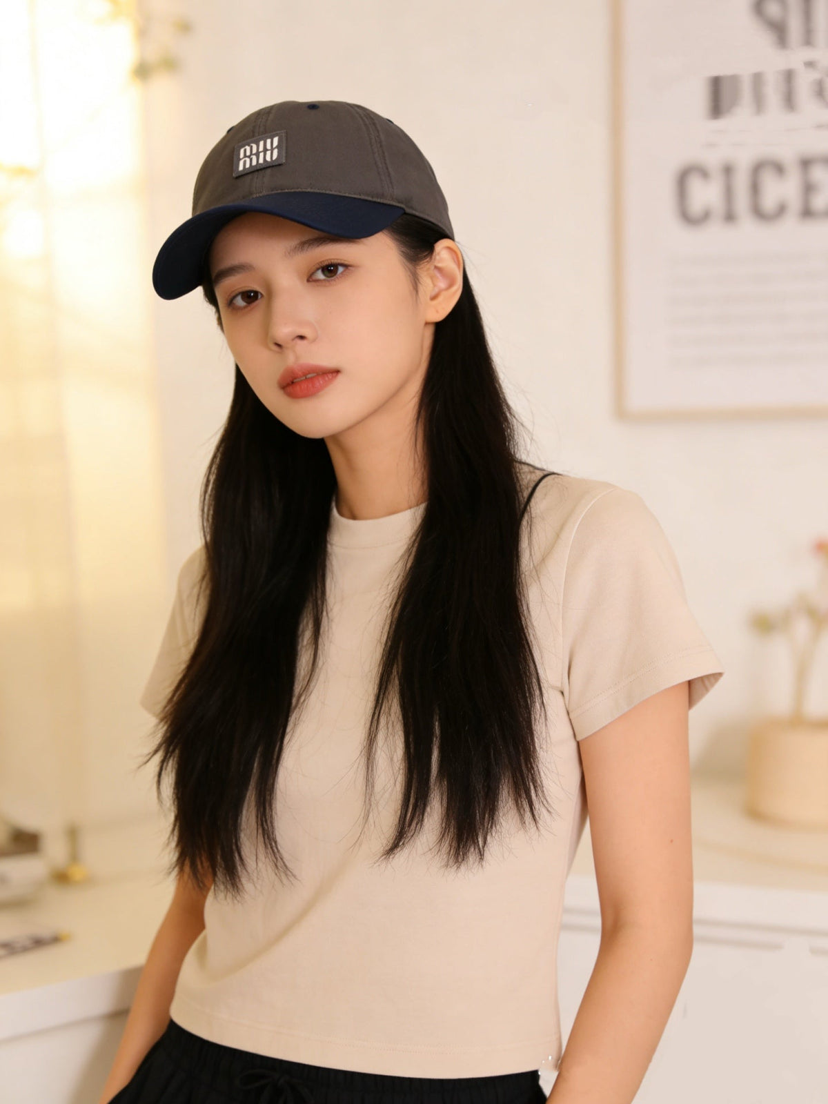 Miu Miu Color-Block Baseball Cap