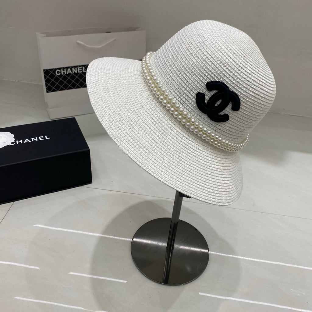 Chanel Straw Hat/bucket Hat